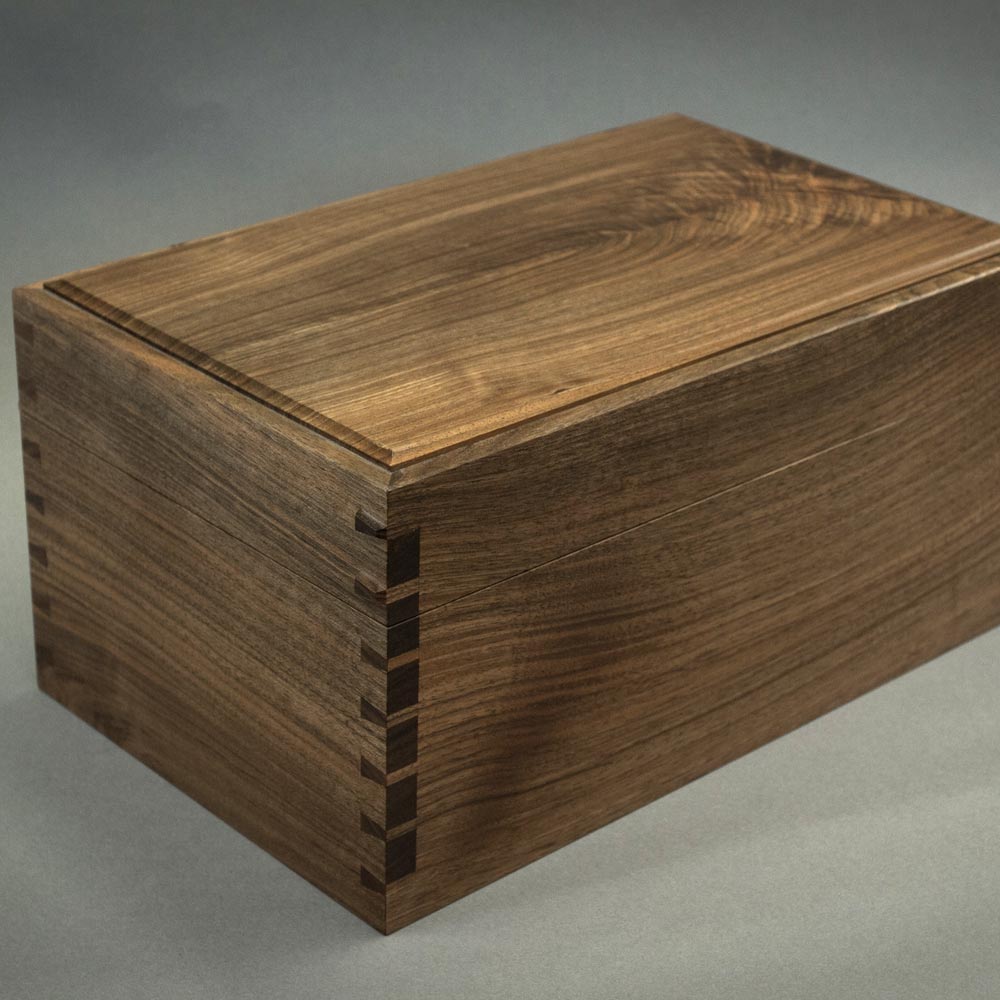 Walnut jewellery box